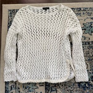 rag & bone White Open-Knit Sweater
